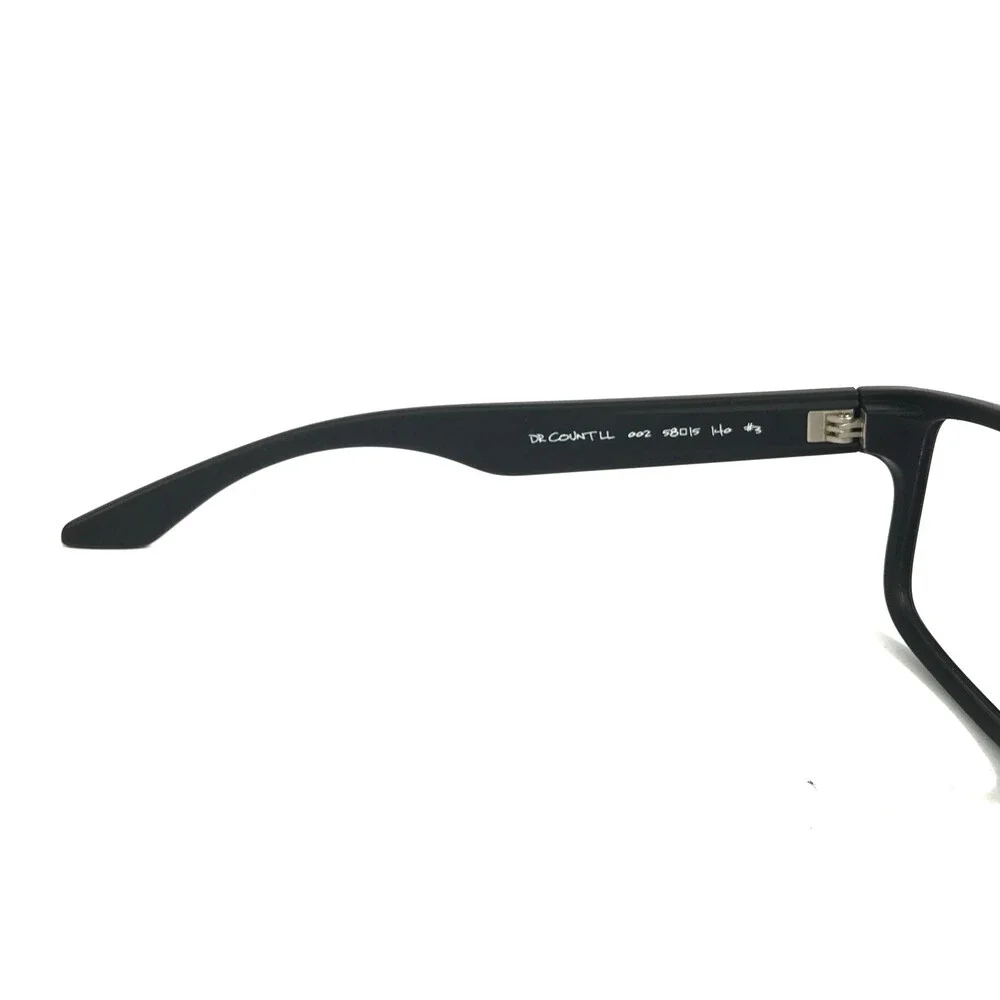 Dragon Eyeglasses Frame DR COUNT LL 002 Matte Black Rectangle Full Rim 58-15-140